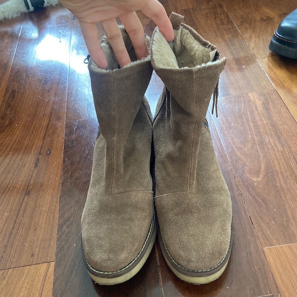 Zara faux shearling booties